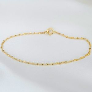 ✨14k Solid Gold ✨Glitter Shimmer Anklet ✨